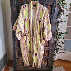 Saachi Chartreuse Serape Duster One Size